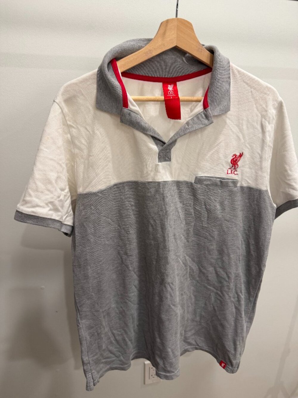 Official Liverpool FC Colorblock Polo Shirt